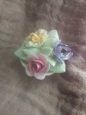Royal Adderley England Floral Bone China Miniature Porcelain Flower Bouquet